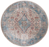 Safavieh Victoria 6'-7" x 6'-7" Rug in Navy / Ivory
