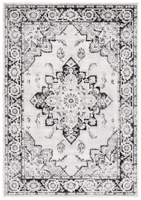 Safavieh Tulum 4'-0" x 6'-0" Rug in Ivory / Black