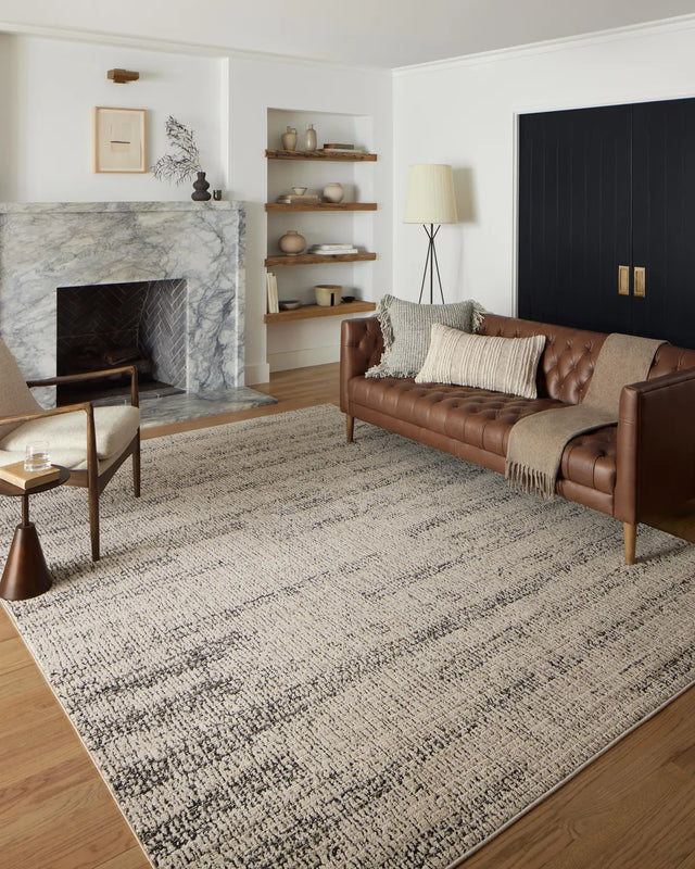 Loloi Darby Dar-02 Oatmeal/Charcoal Rug - room scene 1