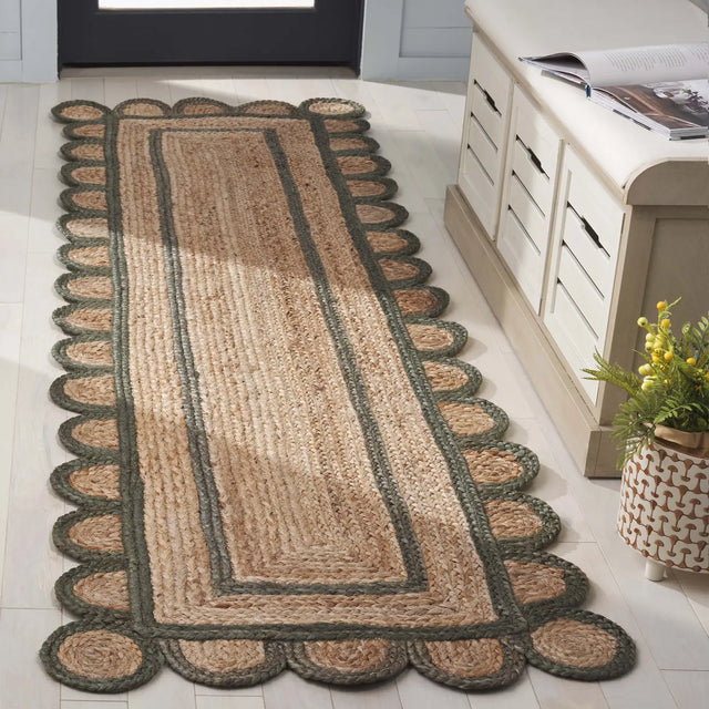 Safavieh Natural Fiber 2'-3" x 8'-0" Rug in Natural / Olive
