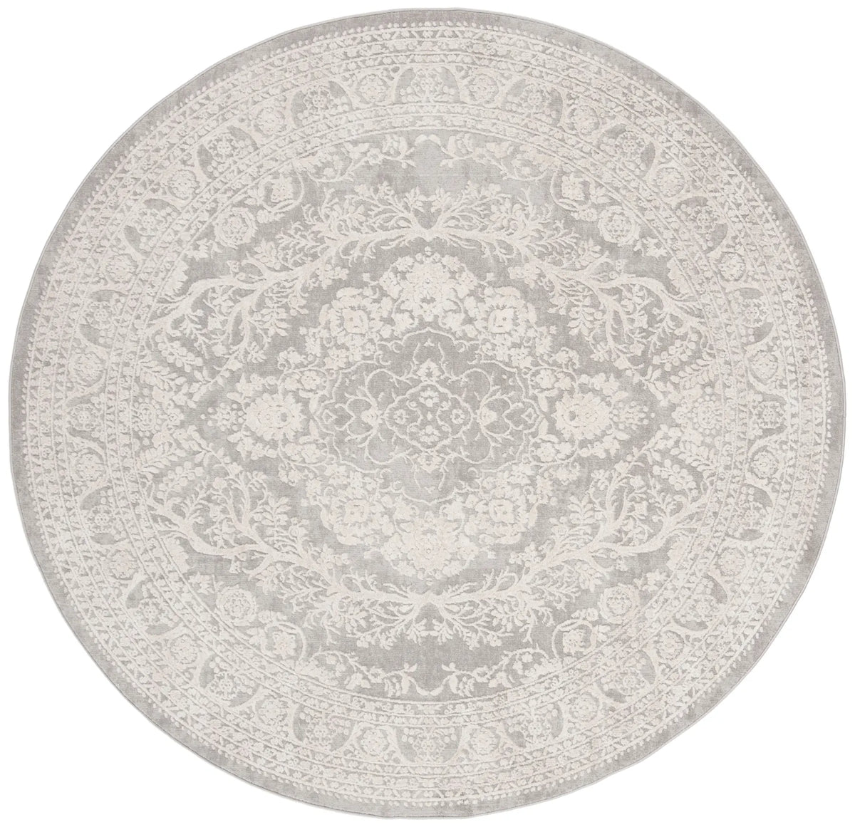 Safavieh Reflection 5'-0" x 5'-0" Rug in Light Grey / Cream