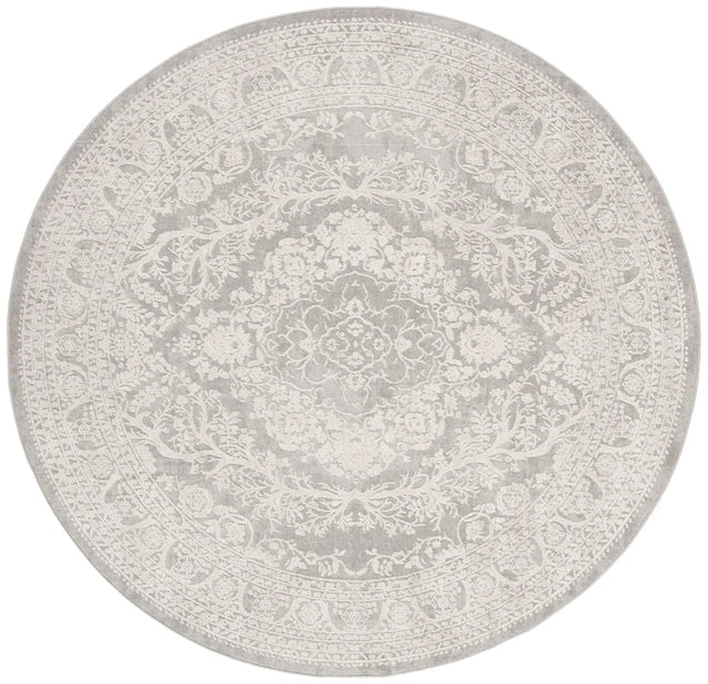 Safavieh Reflection 5'-0" x 5'-0" Rug in Light Grey / Cream