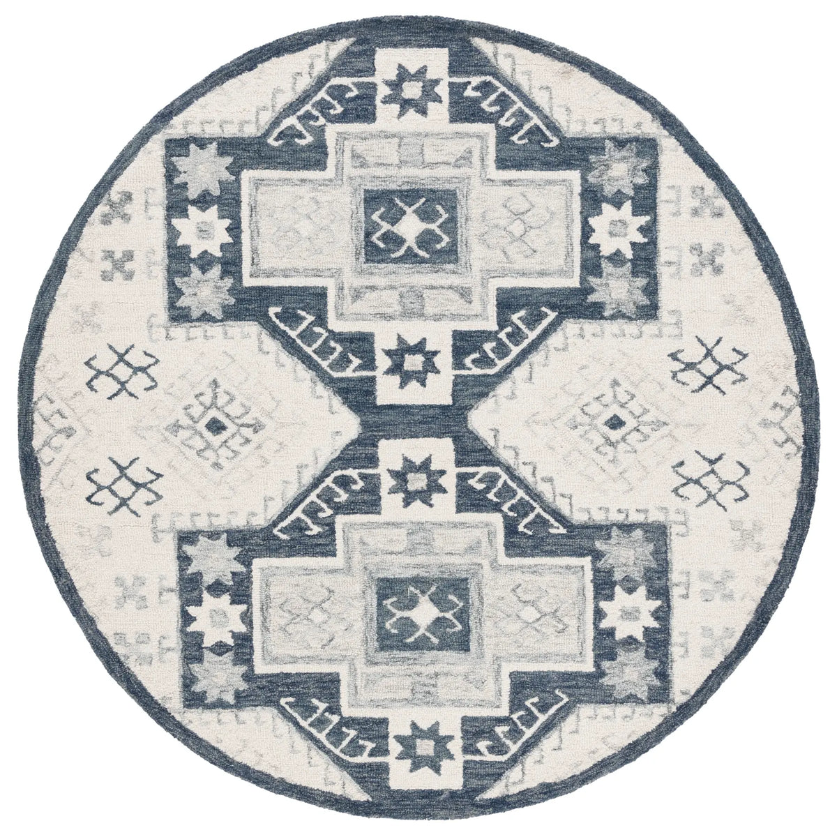 Safavieh Metro 6'-0" x 6'-0" Rug in Ivory / Dark Grey