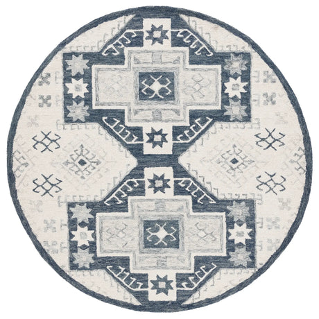 Safavieh Metro 6'-0" x 6'-0" Rug in Ivory / Dark Grey