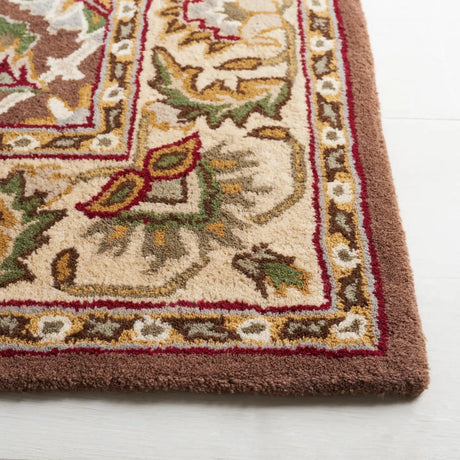 Safavieh Heritage 4'-0" x 6'-0" Rug in Brown / Ivory