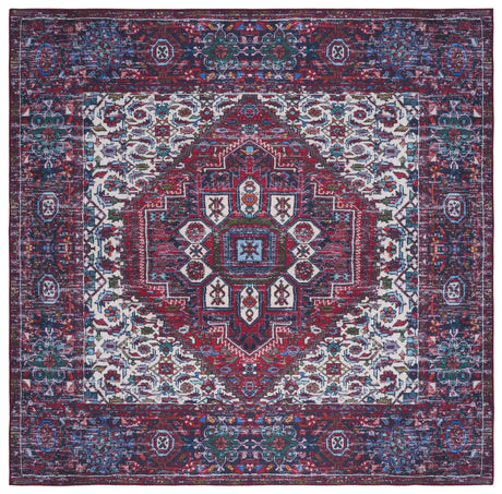 Safavieh Tucson 6'-0" x 6'-0" Rug in Red / Blue