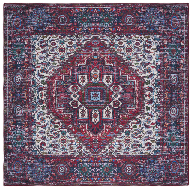 Safavieh Tucson 6'-0" x 6'-0" Rug in Red / Blue