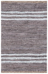 Safavieh Vintage Leather 2'-0" x 3'-0" Rug in Silver / Ivory