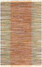 Safavieh Rag Rug 4'-0" x 6'-0" Rug in Rust / Gold