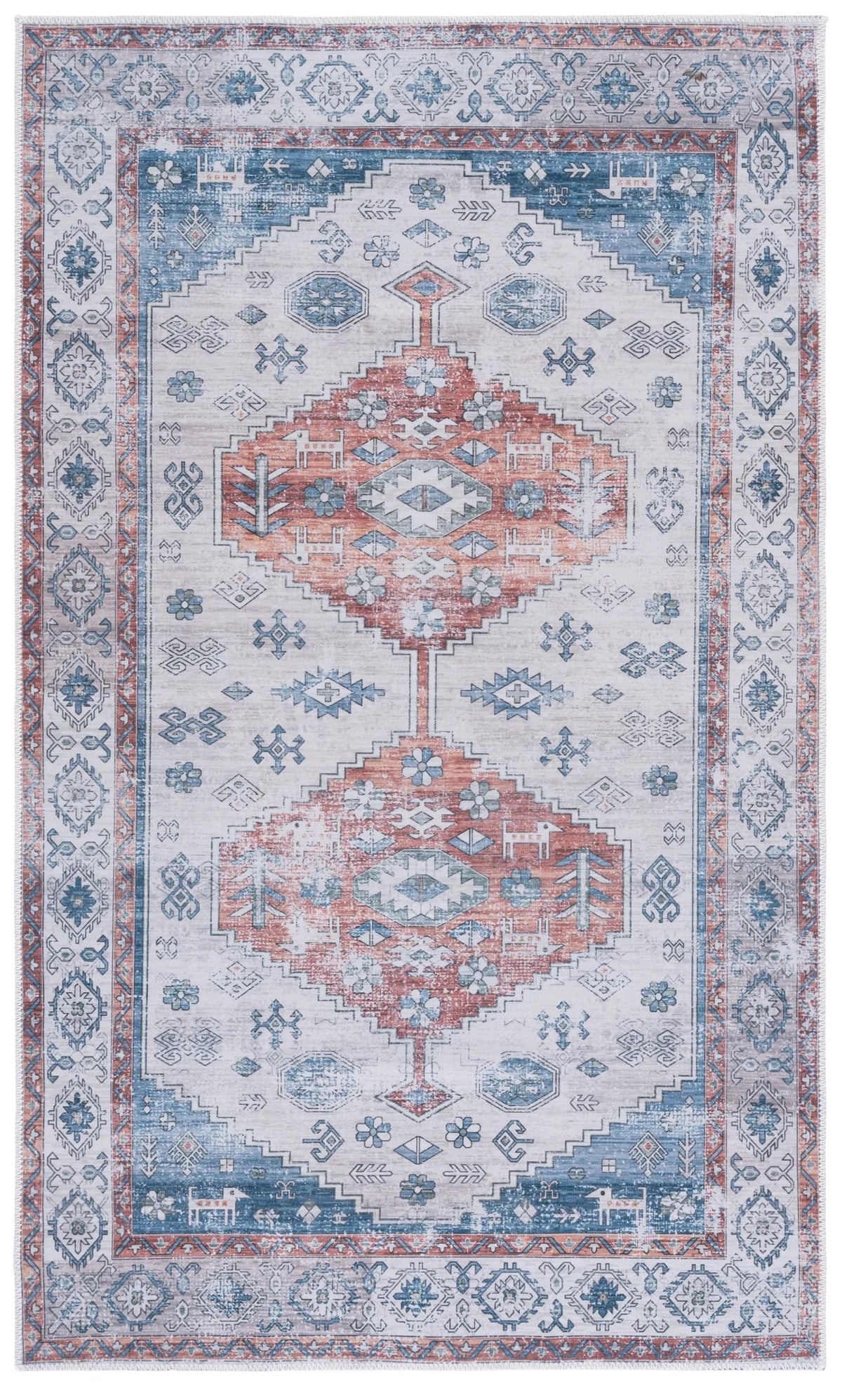 Safavieh Arizona 3'-0" x 5'-0" Rug in Rust / Beige