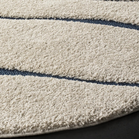 Safavieh Florida Shag 5'-0" x 5'-0" Rug in Cream / Blue