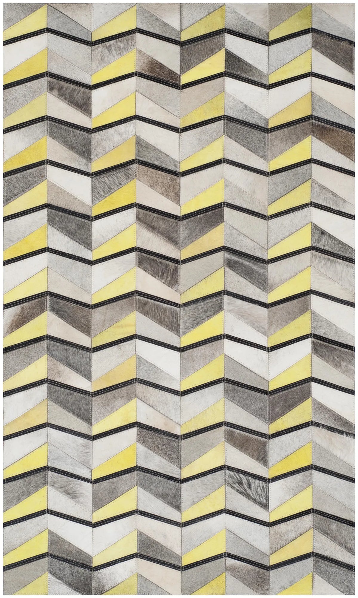 Safavieh Studio Leather 3'-0" x 5'-0" Rug in Ivory / Yellow