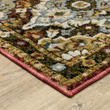 Oriental Weavers Sphinx Andorra 2408A Red/ Multi Rug - corner detail
