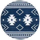 Safavieh Kilim 7'-0" x 7'-0" Rug in Navy / Ivory