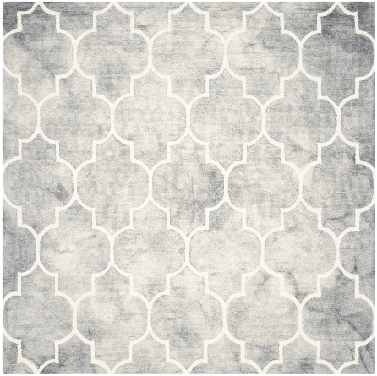 Safavieh Dip Dye 7'-0" x 7'-0" Rug in Grey / Ivory