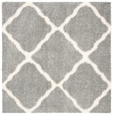 Safavieh Parma Shag 6'-7" x 6'-7" Rug in Grey / Cream