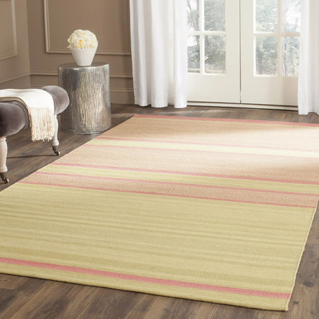 Safavieh Kilim 5'-0" x 8'-0" Rug in Lime / Pink
