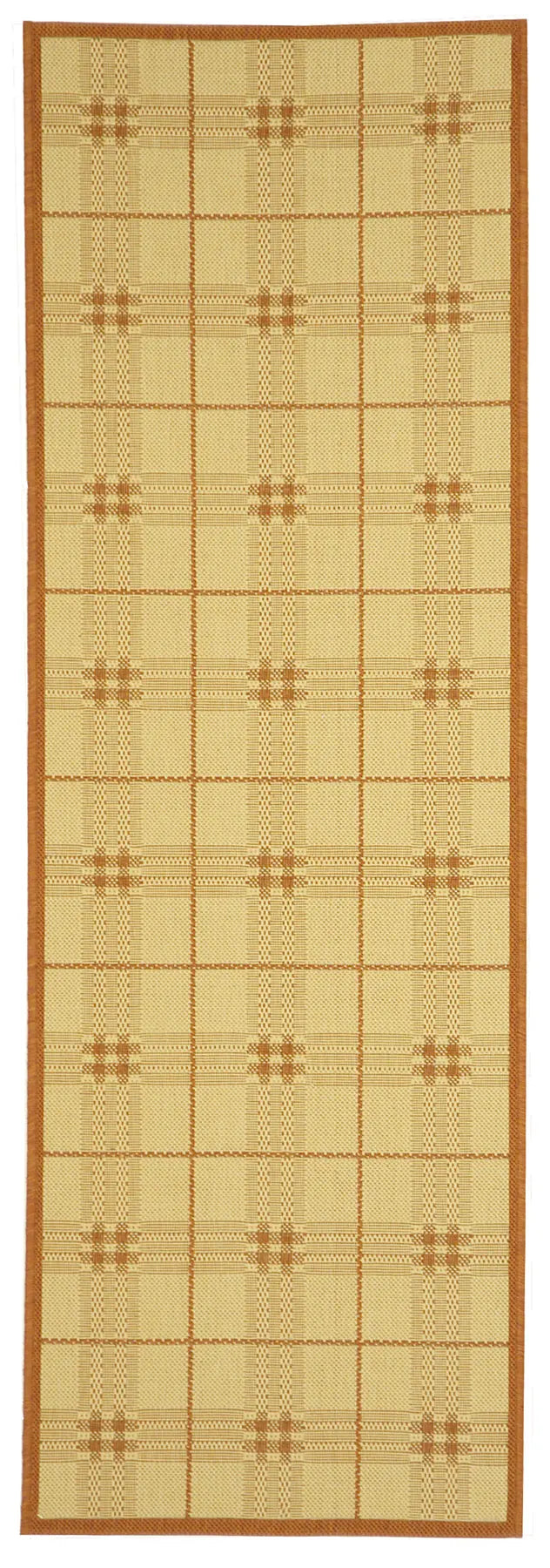 Safavieh Courtyard 2'-3" x 6'-7" Rug in Natural / Terra