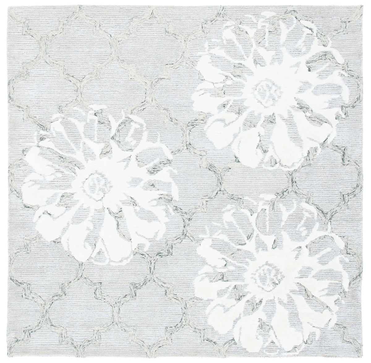Safavieh Glamour 6'-0" x 6'-0" Rug in Silver / Ivory