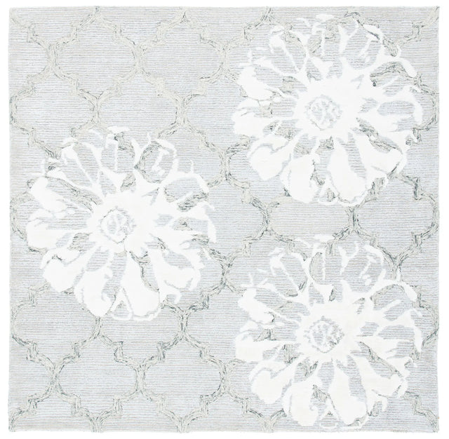 Safavieh Glamour 6'-0" x 6'-0" Rug in Silver / Ivory