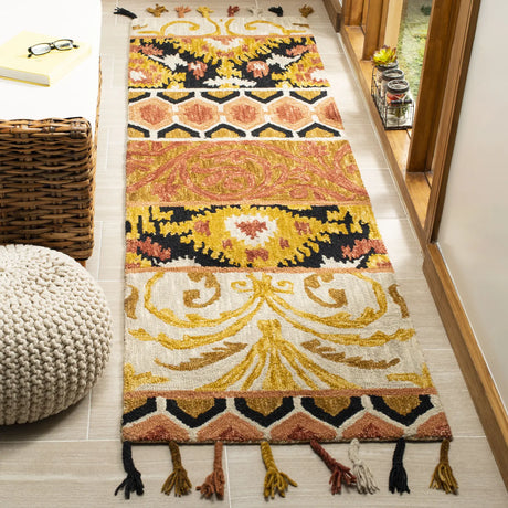 Safavieh Suzani 2'-3" x 8'-0" Rug in Rust / Gold
