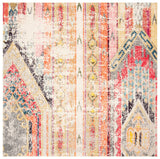 Safavieh Madison 6'-7" x 6'-7" Rug in Grey / Orange