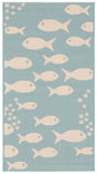 Safavieh Courtyard 2'-0" x 3'-7" Rug in Aqua / Beige