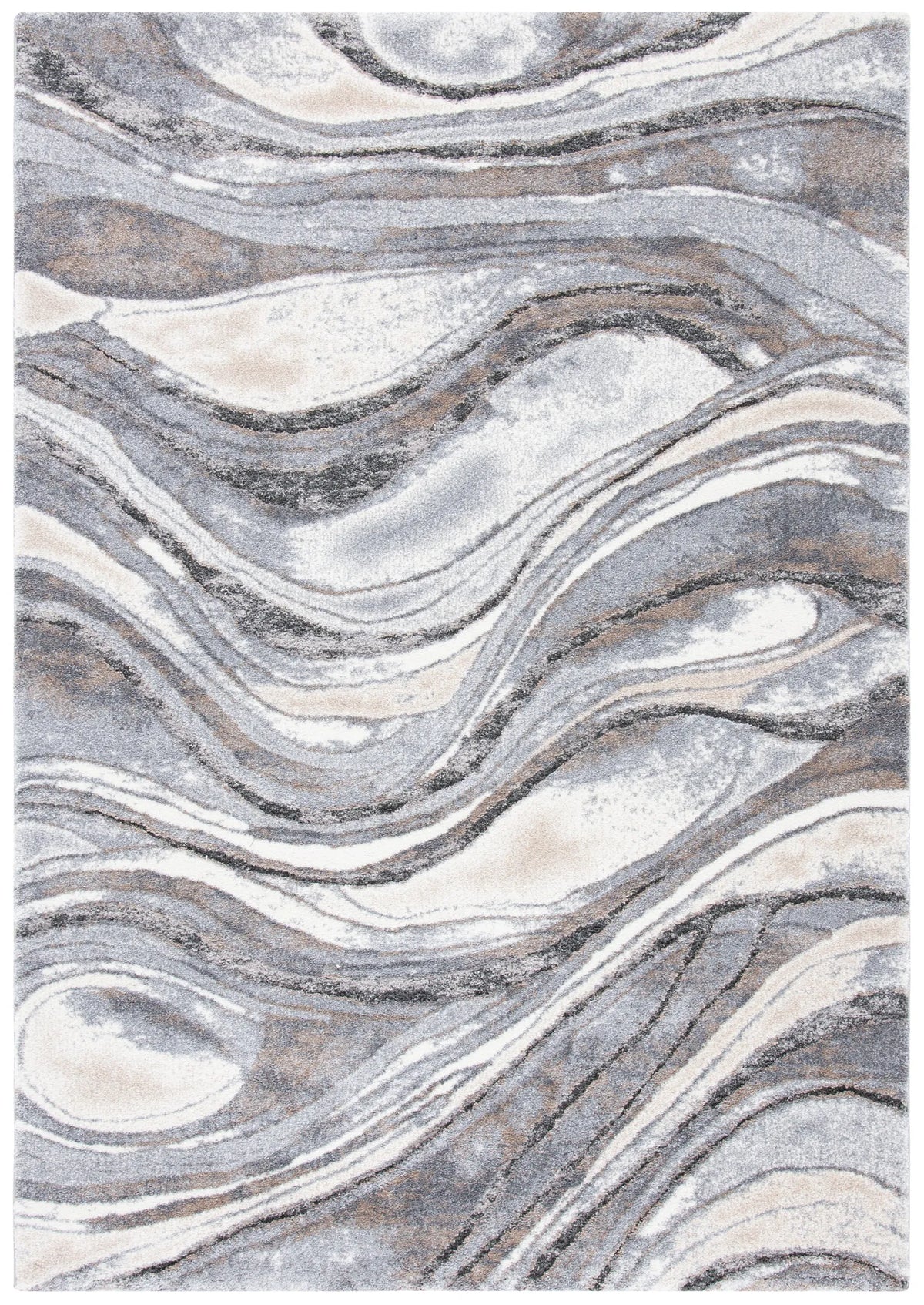 Safavieh Cyrus Shag 4'-5" x 6'-5" Rug in Grey / Beige