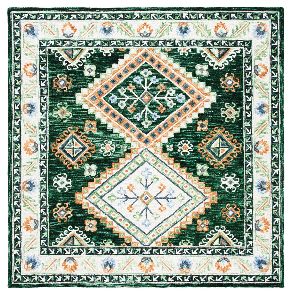 Safavieh Aspen 7'-0" x 7'-0" Rug in Green / Ivory