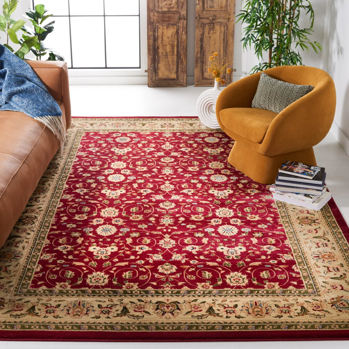 Safavieh Lyndhurst 10'-0" x 14'-0" Rug in Red / Ivory