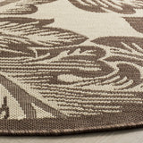 Safavieh Courtyard 6'-7" x 6'-7" Rug in Natural / Chocolate
