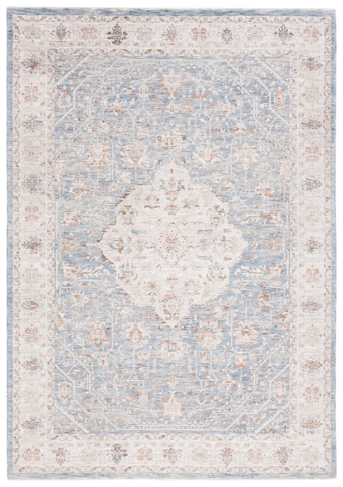 Safavieh Mason 100 4'-0" x 6'-0" Rug in Blue / Beige Rust