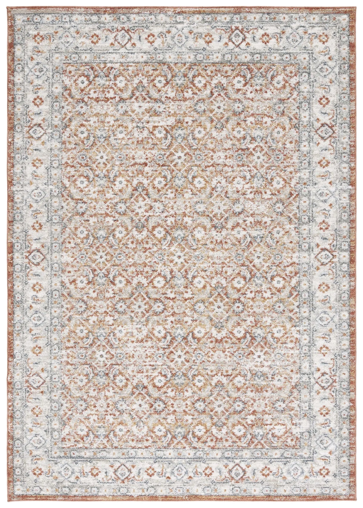 Safavieh Avalon 4'-0" x 6'-0" Rug in Rust / Grey