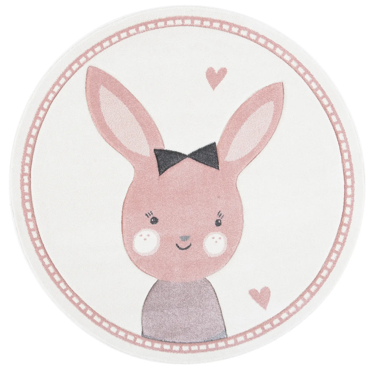 Safavieh Carousel Kids 100 5'-3" x 5'-3" Rug in Ivory / Pink