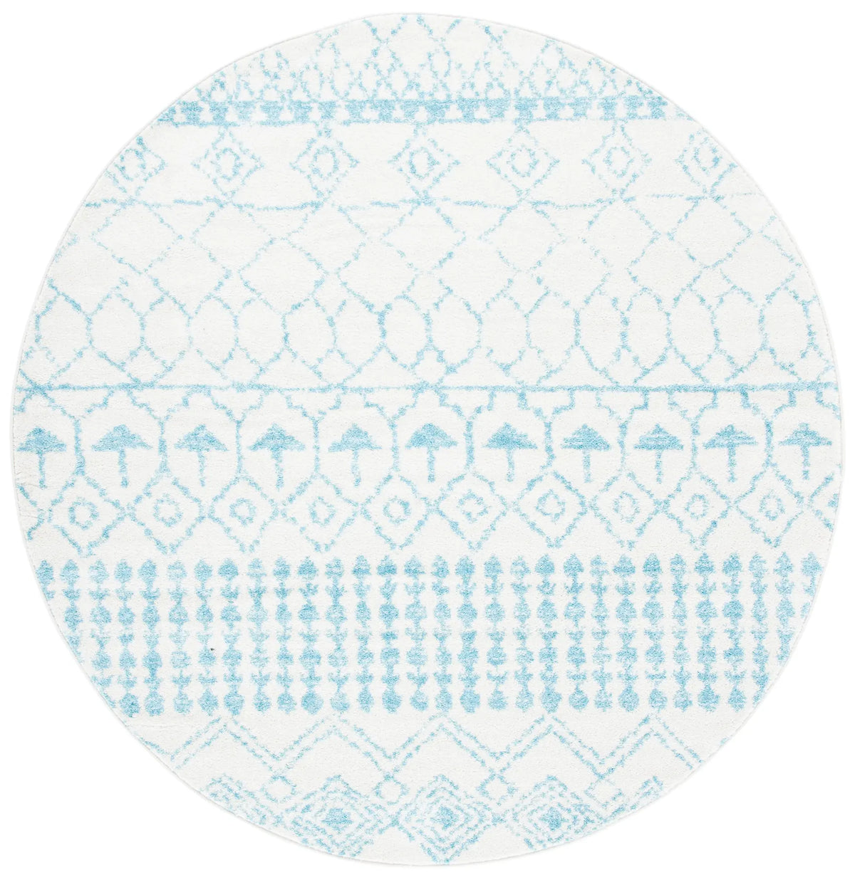 Safavieh Tulum 6'-7" x 6'-7" Rug in Ivory / Turquoise