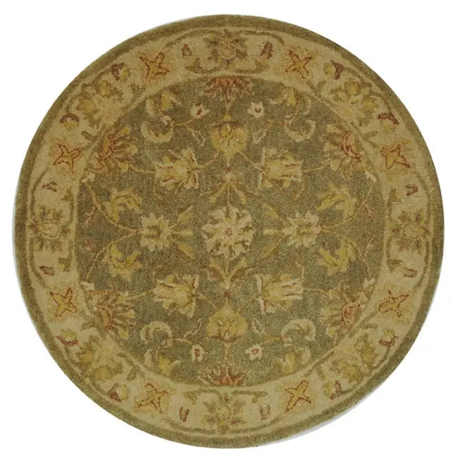 Safavieh Antiquity 3'-6" x 3'-6" Rug in Green / Gold