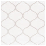 Safavieh Tahoe Shag 6'-7" x 6'-7" Rug in White / Silver