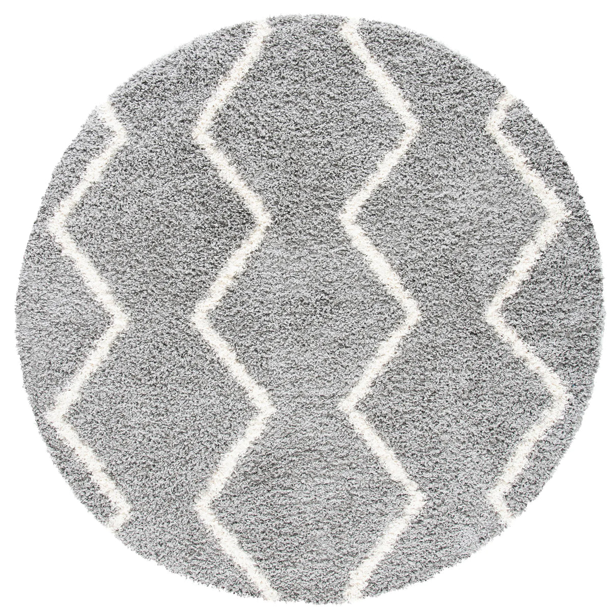Safavieh Venus Shag 500 6'-7" x 6'-7" Rug in Grey / Ivory