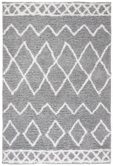 Safavieh Equinox Shag 4'-0" x 6'-0" Rug in Grey / Cream