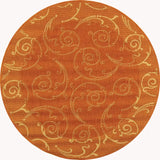 Safavieh Courtyard 5'-3" x 5'-3" Rug in Terracotta / Natural