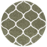 Safavieh Tahoe Shag 6'-7" x 6'-7" Rug in Sage / White