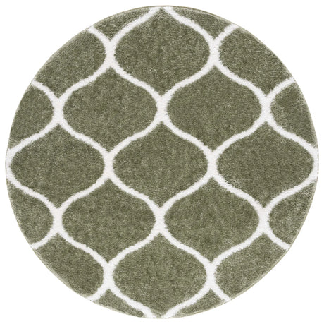 Safavieh Tahoe Shag 6'-7" x 6'-7" Rug in Sage / White
