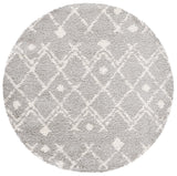 Safavieh Berber Shag 5'-1" x 5'-1" Rug in Light Grey / Cream