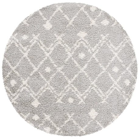 Safavieh Berber Shag 5'-1" x 5'-1" Rug in Light Grey / Cream