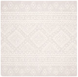 Safavieh Micro-Loop 5'-0" x 5'-0" Rug in Grey / Ivory