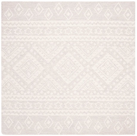 Safavieh Micro-Loop 5'-0" x 5'-0" Rug in Grey / Ivory