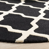 Safavieh Cambridge 6'-0" x 6'-0" Rug in Black / Ivory