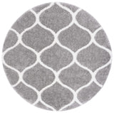 Safavieh Tahoe Shag 6'-7" x 6'-7" Rug in Grey / White