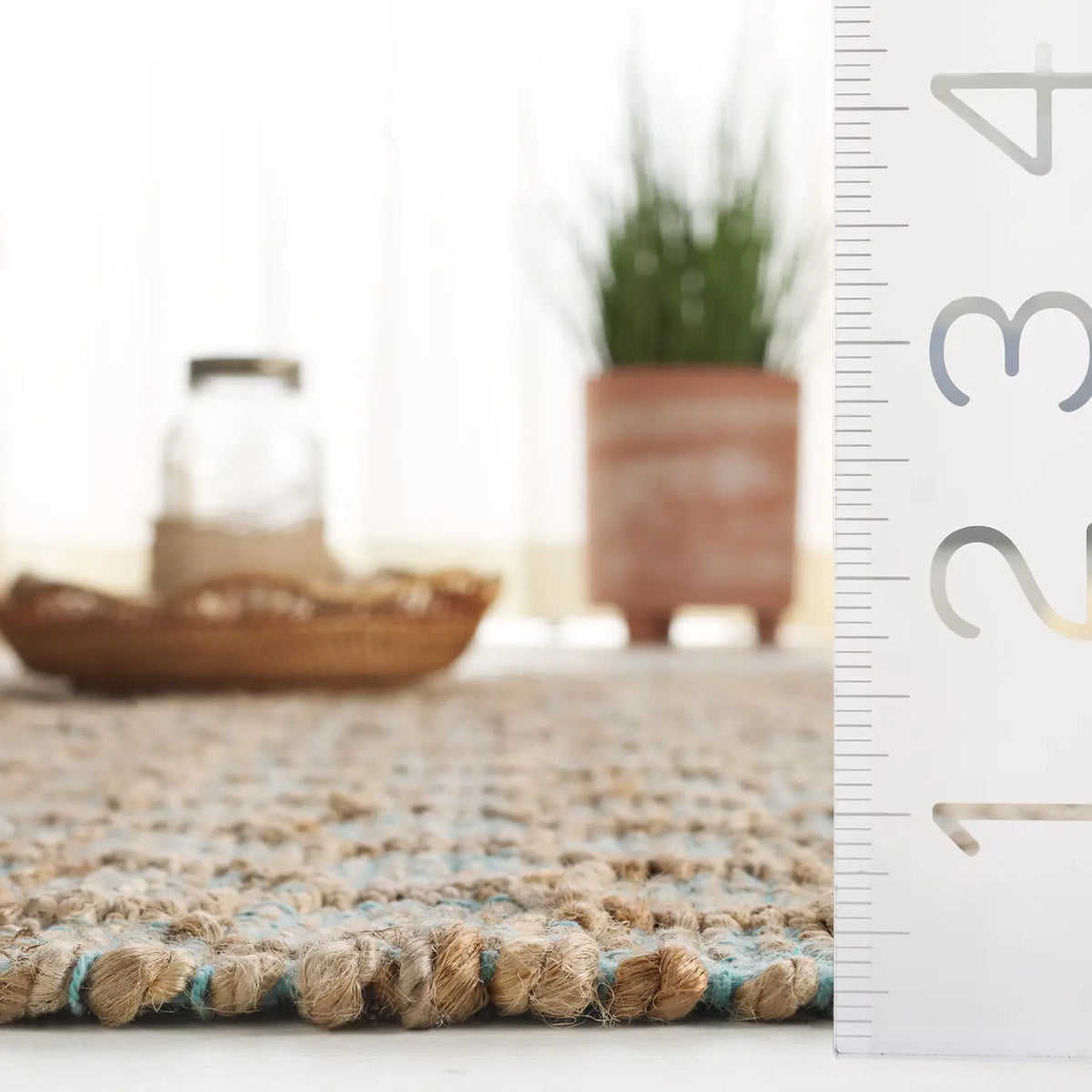 Safavieh Cape Cod 4'-0" x 6'-0" Rug in Light Blue / Natural