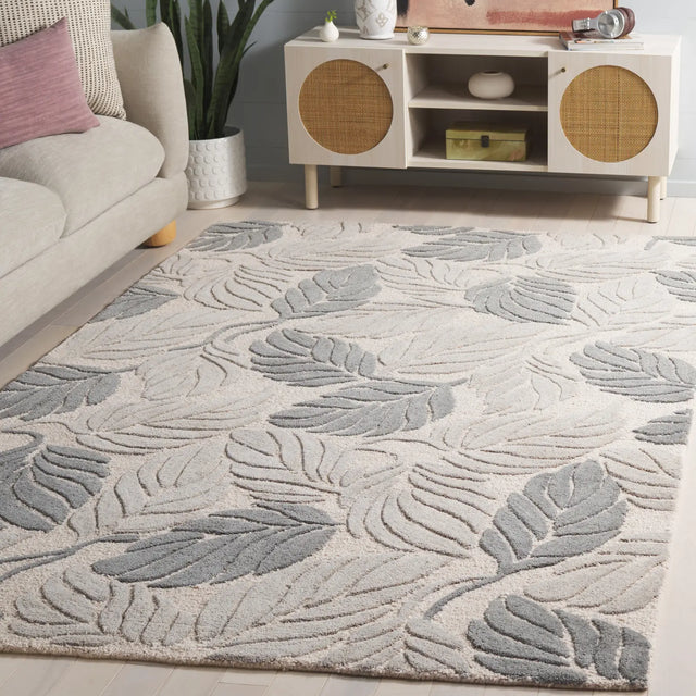 Safavieh Jardin 4'-0" x 6'-0" Rug in Grey / Ivory